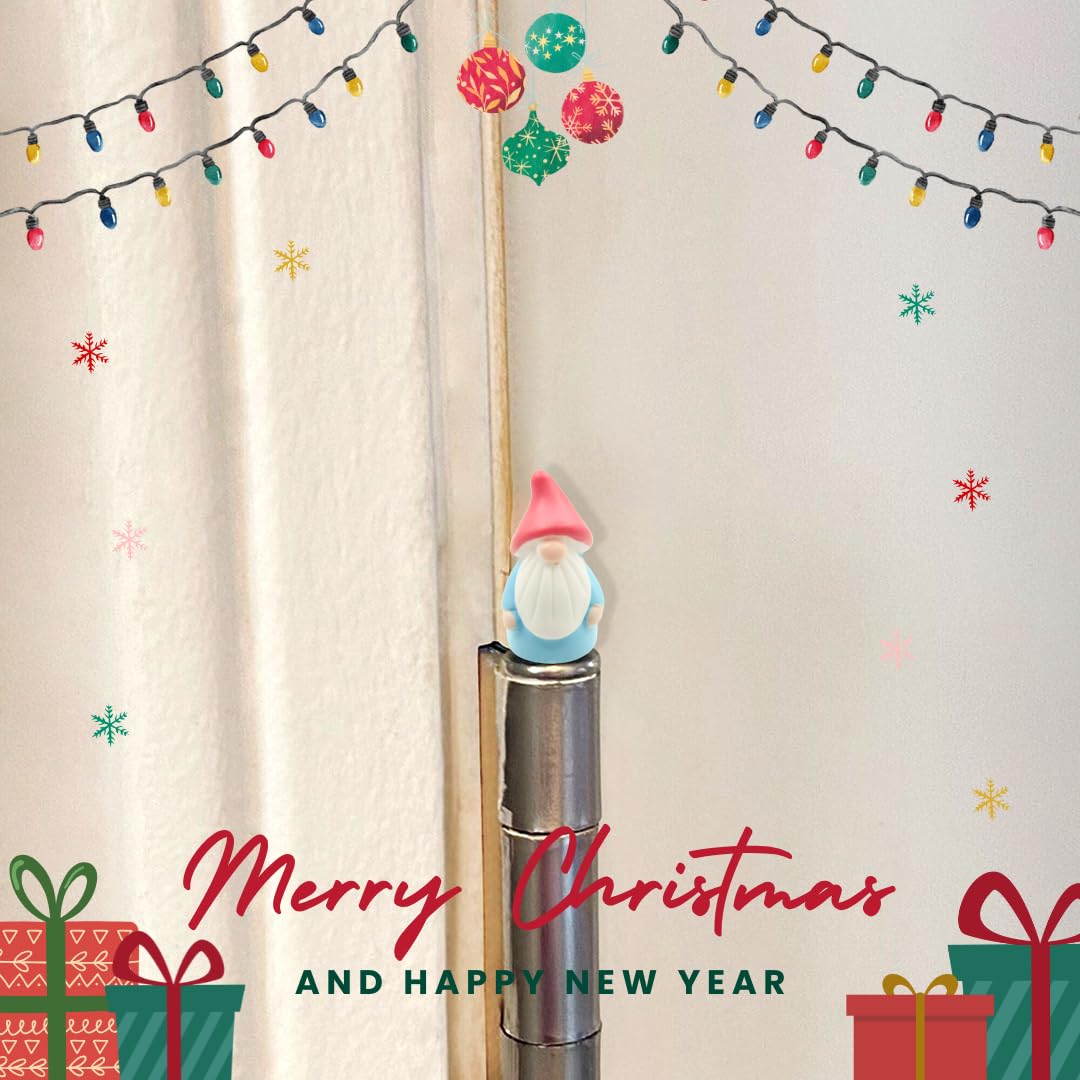 Hinge Head Gnome Set of 6 - Door Hinge Heads Decorative Topper - Magnetic Door Hinge Caps for Home Decoration