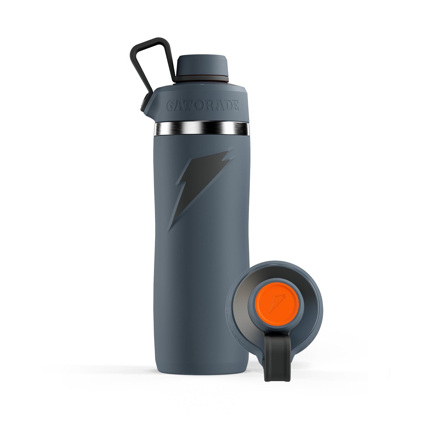 Gatorade 'Overtime' 32oz Stainless Steel Water Bottle, Twist Cap, Grey