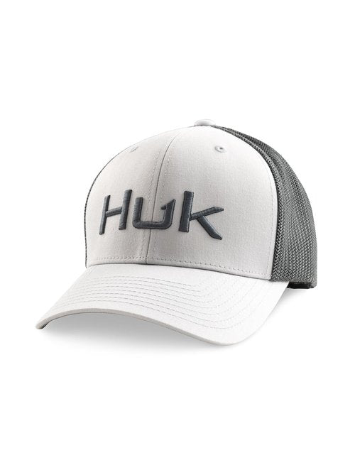 HUK - Mens Trucker Hat, Anti-Glare Snapback Fishing Hat for Men, Harbor Mist, One Size