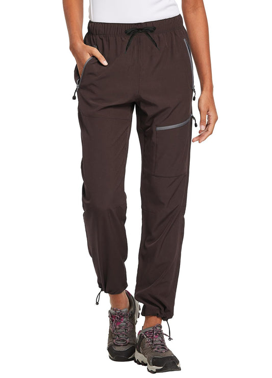 baleaf Women's Hiking Pants Quick Dry Lightweight 27''-Trip Brown 2XL