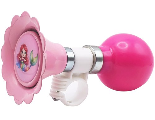 YeloYolker Kids Bike Horn, Cute Bicycle Handlebar Air Horn for Girls, Toddlers Universal Bike Accessories for Tricycle, Balance Bike, Scooter(Rainbow Mermaid)