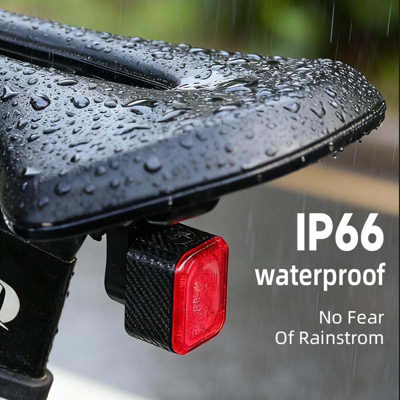 Smart Bike Tail Light with Brake Sensor - Auto On/Off Night Riding Safety