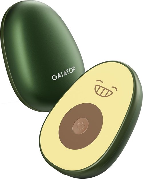 Gaiatop Rechargeable Hand Warmers - Fast Heating 3 Settings | Portable Avocado Shape, 2 Pack