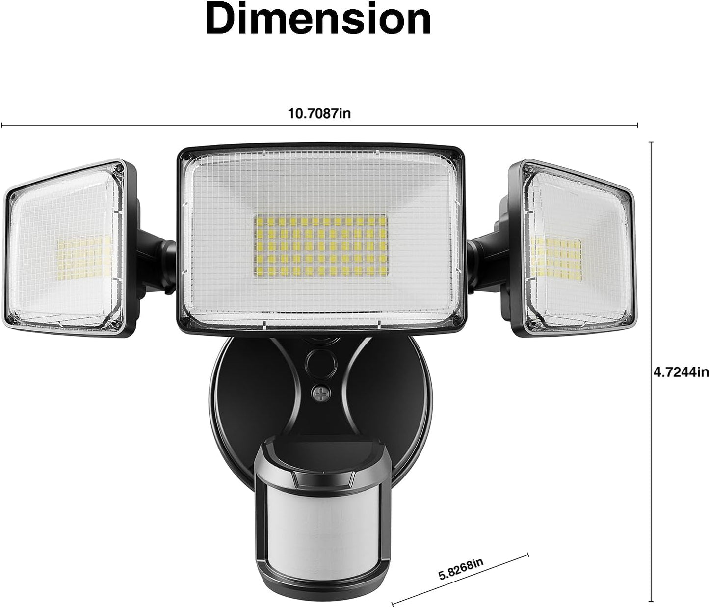 75W LED Motion Sensor Flood Light - Dusk to Dawn Outdoor Security Light, 7500LM, IP65 Waterproof