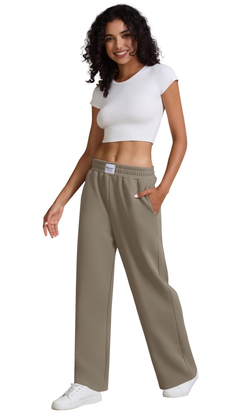 JEKAOYI Wide Leg Sweatpants for Women Loose Fit High Waisted Pants Casual Lounge Style for Fall Winter Spring