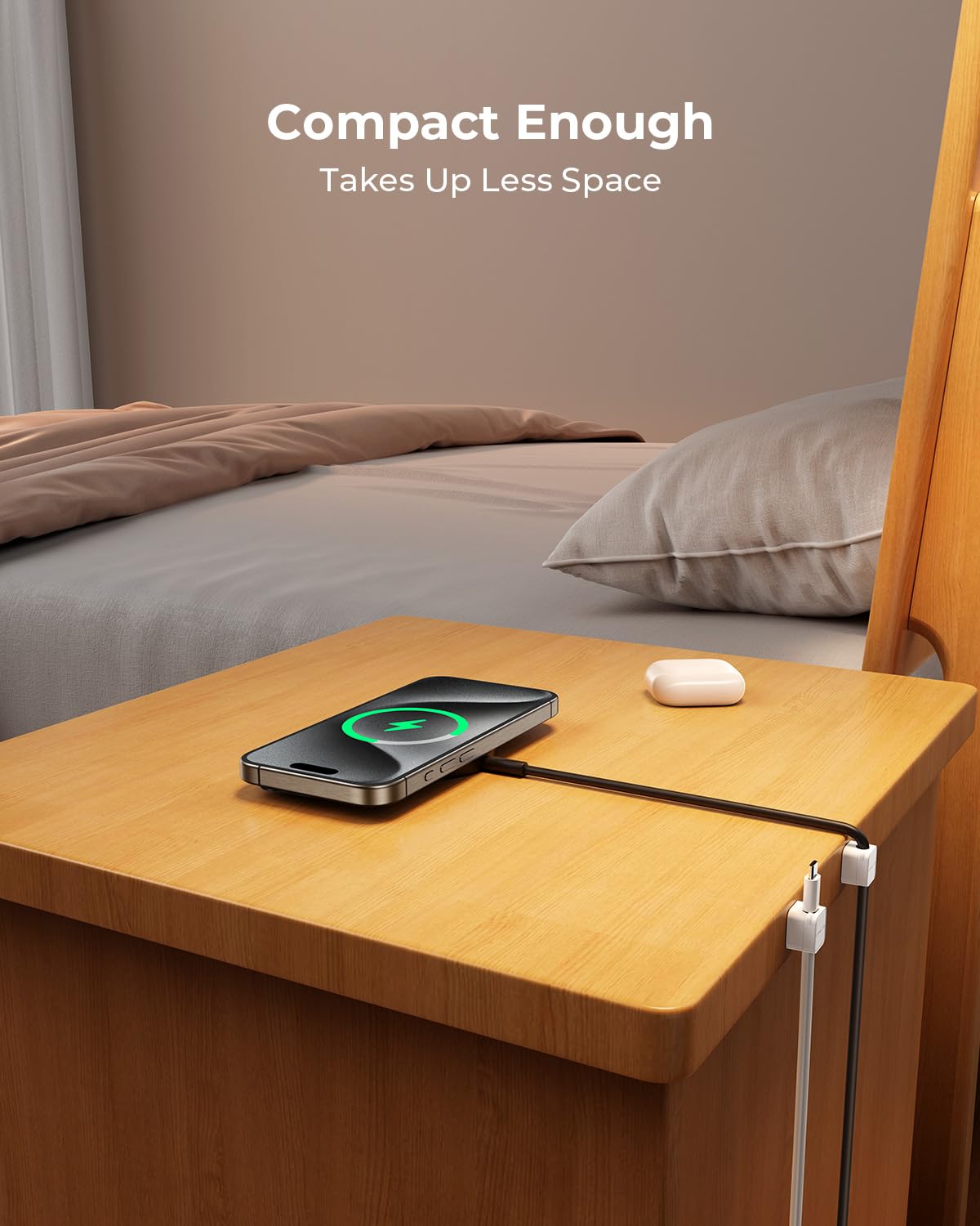 MRGLAS 20-Pack Magnetic Cable Management Cord Organizer,[1s Lock] Cable Holder Clips -Desk Cable Clips [Cable Smooth Adjustable], Adhesive Wire Organizer Keeper for Nightstand Desktop Wall Car Office