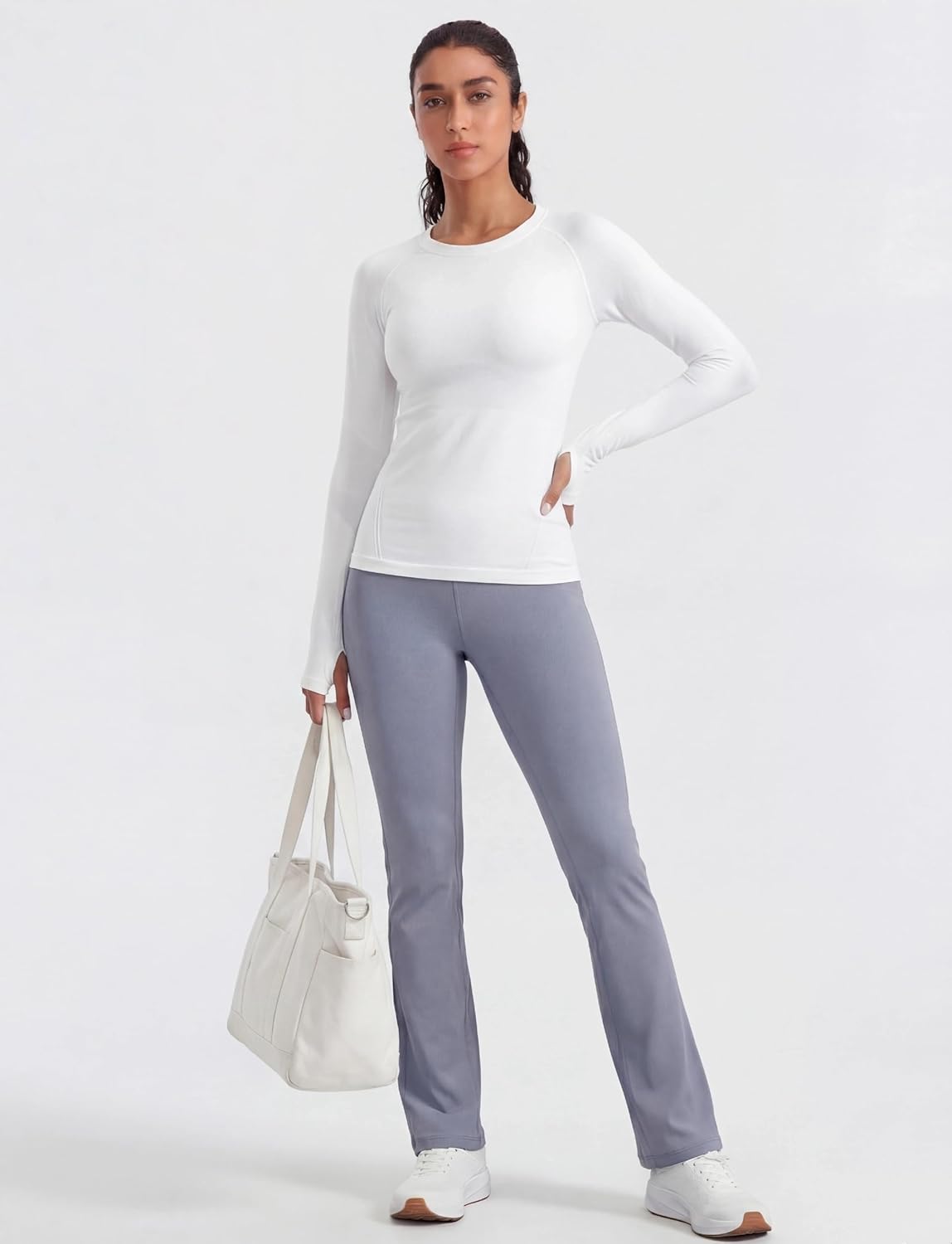 WANAYOU Long Sleeve Workout Tops for Women - 2 Pack Seamless Compression Athletic Shirts | Quick Dry Gym & Yoga