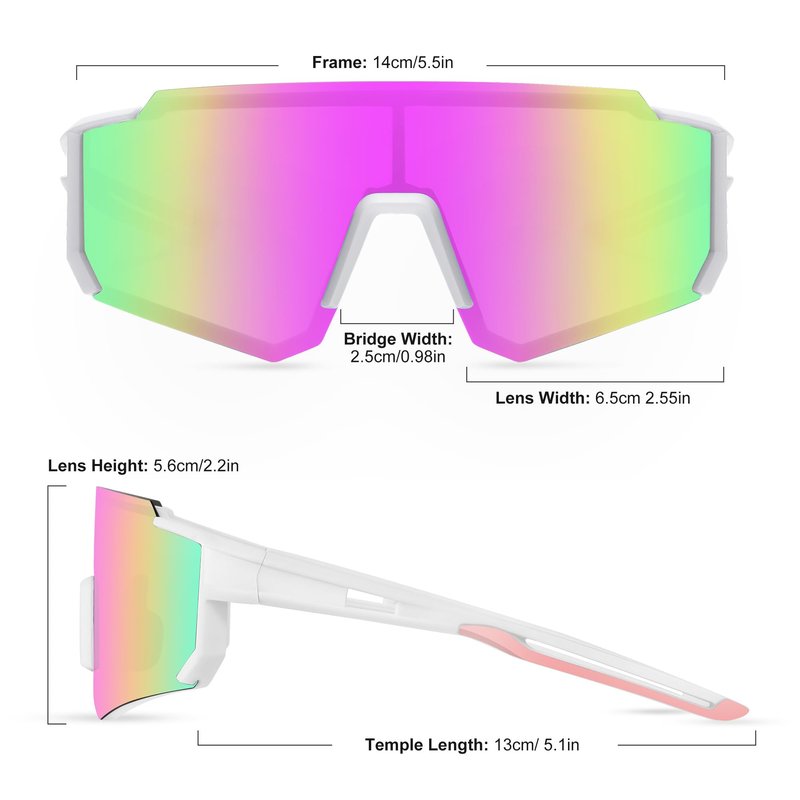 BOLLFO 2Pack Youth Polarized Sports Sunglasses, UV400 Protection Cycling Sun Glasses for Men Women Youth Cycling Fishing Driving