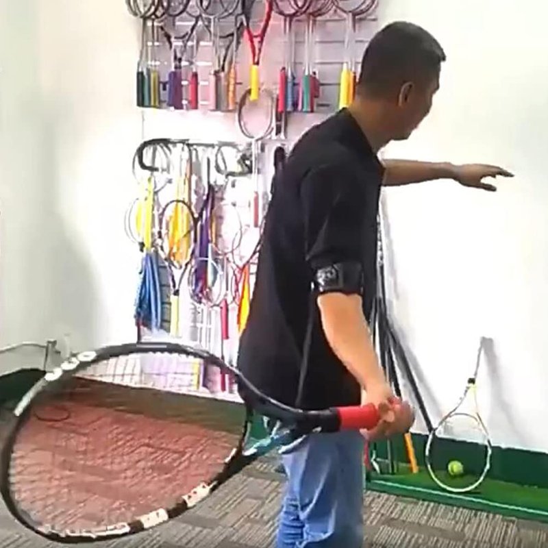 Youkang Tennis Swing Wrist Training Aid for Forehands, Backhands, Volleys and Serves Tennis Training Wristband green YK pu ball yk ball