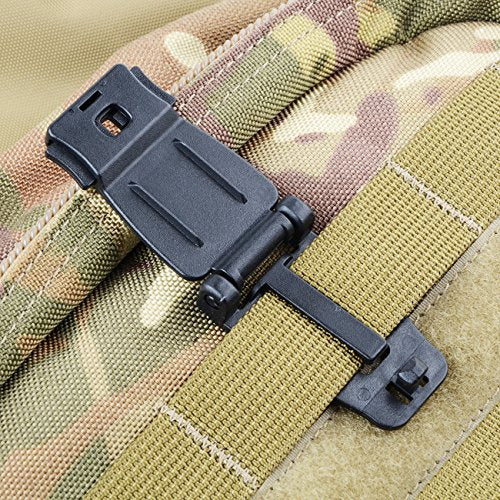 Molle Clip Strap Attachments Buckle Tool - Black, 6 PCS