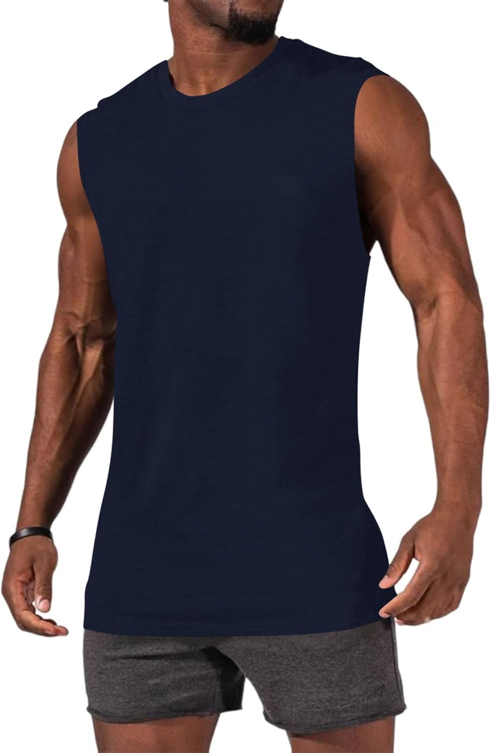 Skiennix Men's Gym Sleeveless Workout Tank Top - Casual Muscle Cut-Off Shirt