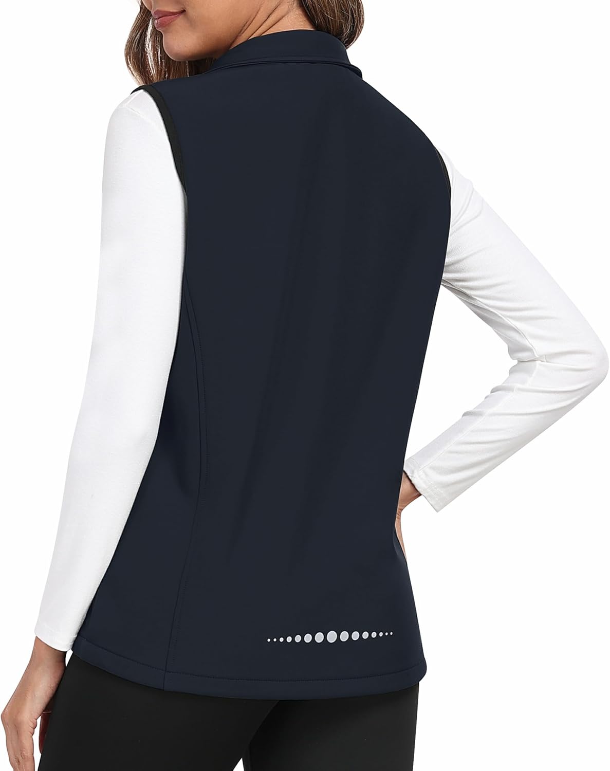 MoFiz Women's Softshell Vest - Windproof Fleece Lined Insulated Jacket | Lightweight Full Zip Running Design