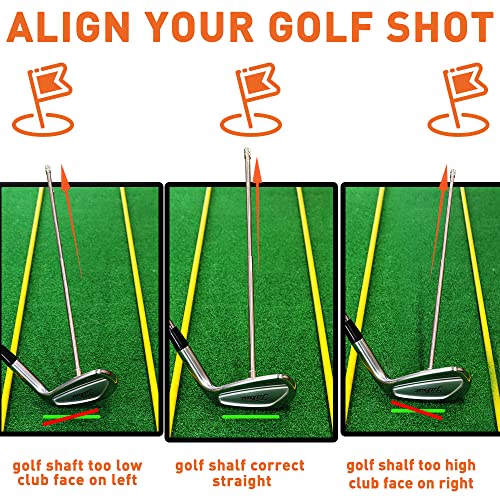 Golf Alignment Rods - Swing Trainer Aid for Accuracy & Control