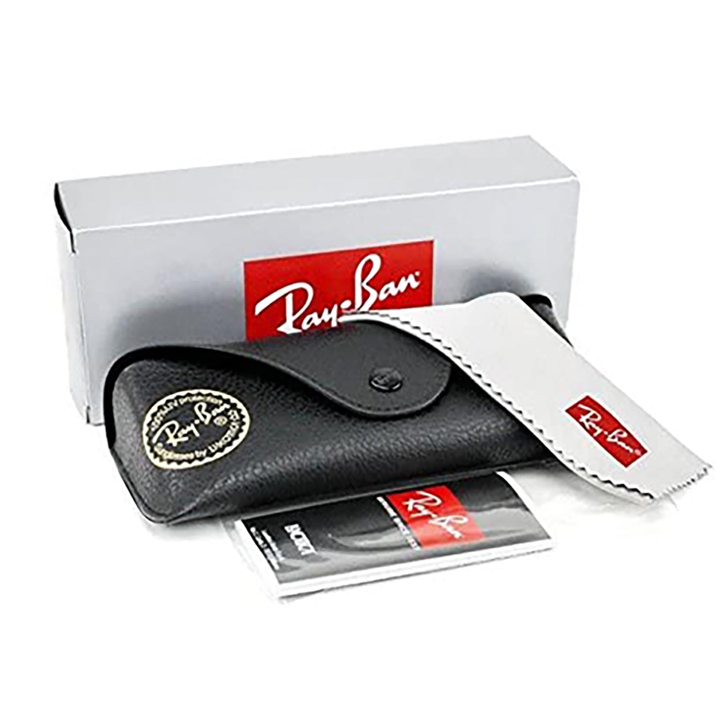 Ray-Ban RB3647N Double Bridge 002/R5 51mm (M) Black/Crystal Lens Grey Round Sunglasses for Men for Women +Bundle with Accessory Eyewear Kit