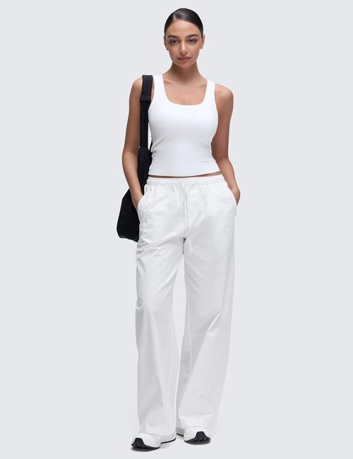 CRZ YOGA Scoop Neck Tank Tops for Women - Soft Double-Lined Casual Crop Sleeveless Shirts