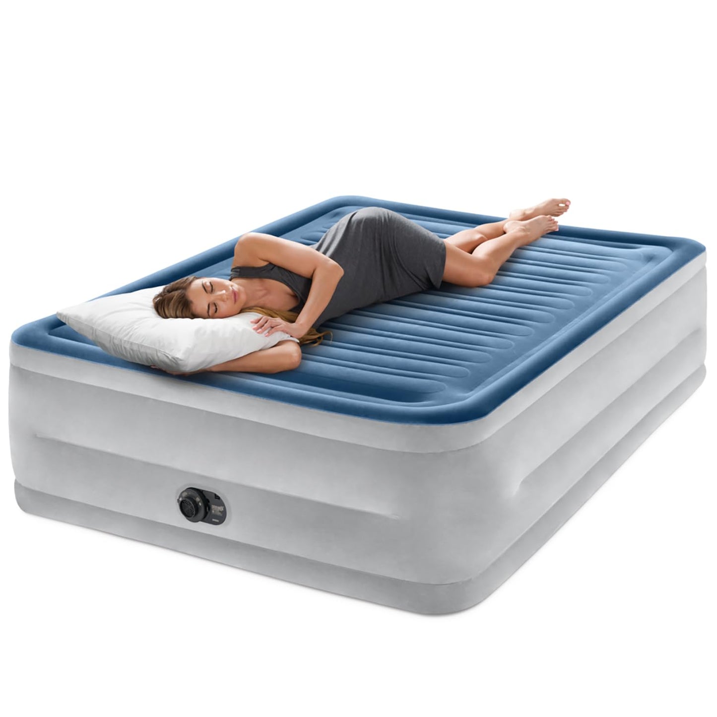 Intex Dura-Beam Deluxe Comfort-Plush Air Mattress - 22" Queen Airbed