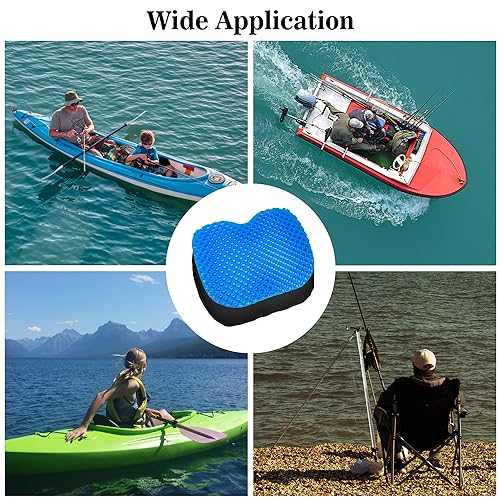 Omoojee Blue Kayak Seat Cushion Gel Anti-Slip Long Sitting Boat Canoe Pad
