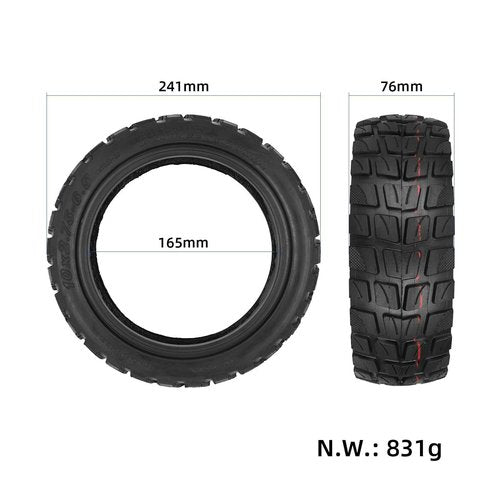 GYL 10x2.75-6.5 inch Off-road Rubber Outer Tire for Speedway 5 Dualtron 3 Hover-1 Alpha JOYOR S Hiboy Titan PRO Electric Scooter Thickened Explosion-Proof Shockproof Super-Grip