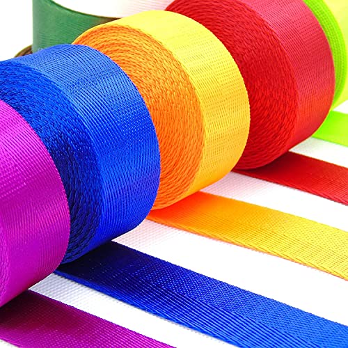 Nylon Webbing Strap - 1 Inch, 10 Yards, Black - Durable Backpack Straps