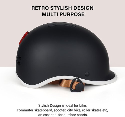 Exclusky Bike Helmet - Adjustable Safety Certified Cycling Helmet for Men & Women | USB Rechargeable Rear Light
