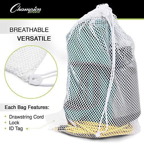 Heavy-Duty Nylon Mesh Equipment Bag with Drawstring Closure