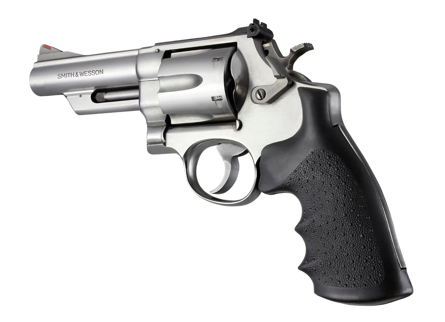 Hogue OverMolded Rubber Monogrip for S&W N Frame, Square Butt Revolver Grip, Black - 29000