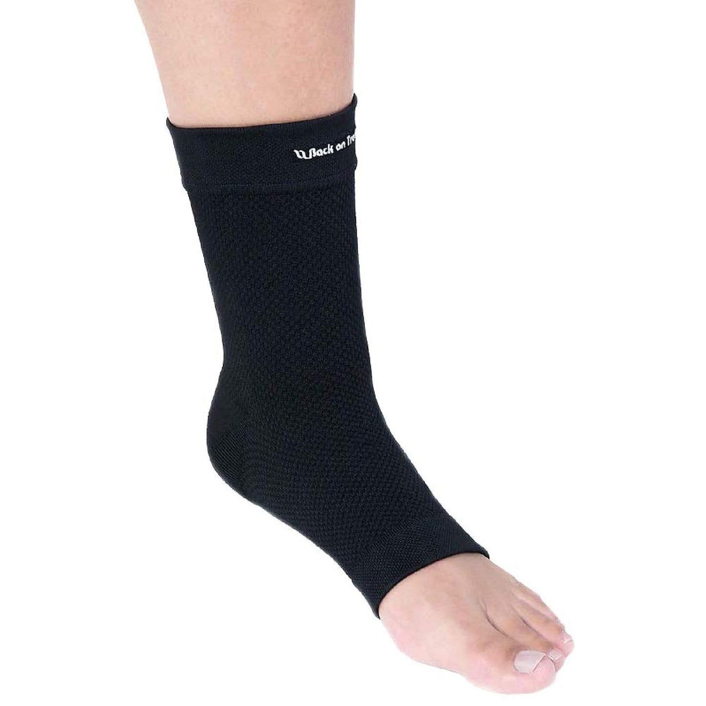 Back on Track Physio Ankle Brace 4-Way Stretch 1407 with Welltex Technology, Black, Medium