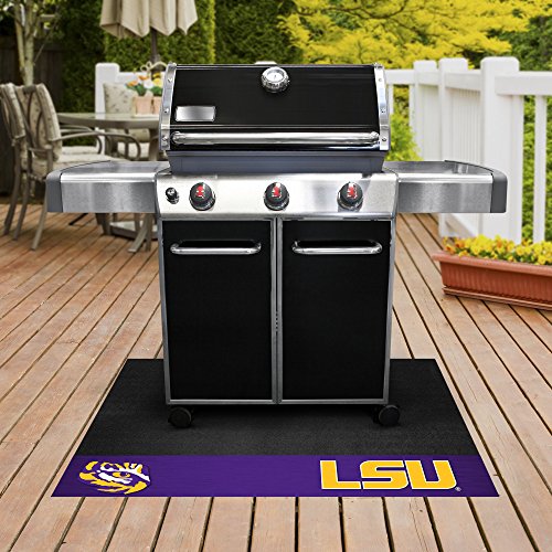 LSU Tigers Vinyl Grill Mat - 26 x 42 Inches - UV Resistant