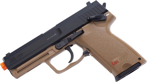 Heckler & Koch USP CO2 Airsoft Gun - 6mm BB Pistol with Standard Action | Dark Earth Brown