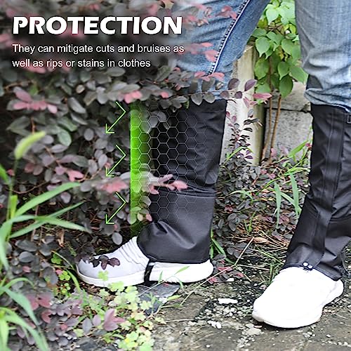 Breathable Leg Gaiters for Yard Work - 620D Oxford - Black