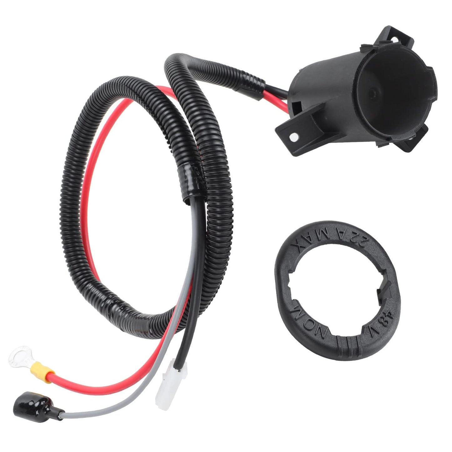 Roykaw Golf Cart 48 Volts Charger DC Receptacle Kits with Charge Receptacle Trim for Club Car Precedent 2004-up Electric Models,Fast Charging, OEM#103375501,102510201,102516901
