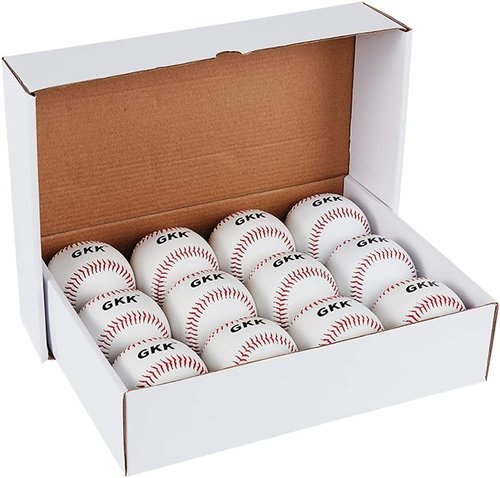 GKK Baseball 12-Pack Training Balls | 9-Inch Tee Ball Safety Baseballs for Youth & Adults