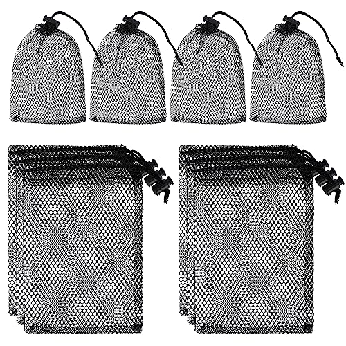 10PCS Small Mesh Drawstring Bags - 6x4 Inch Mini Nylon Bags