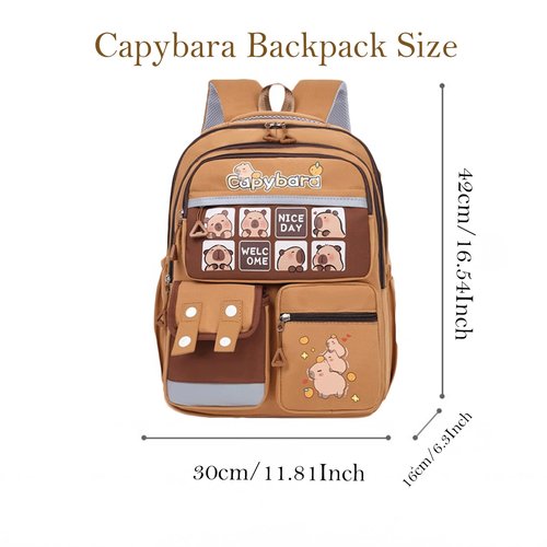 Capybara Backpack Capibara Bag Capivara Backpack Cute Kapibara Bag Capy Bara Cappy Barra Daypack(Capybara-4)
