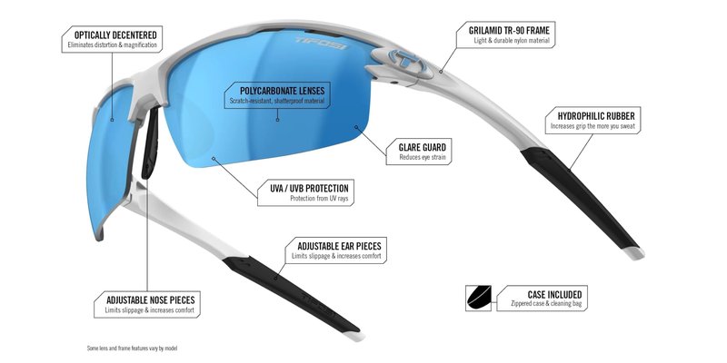 Tifosi Optics Rivet Sunglasses (Crystal Smoke (Enliven Golf))