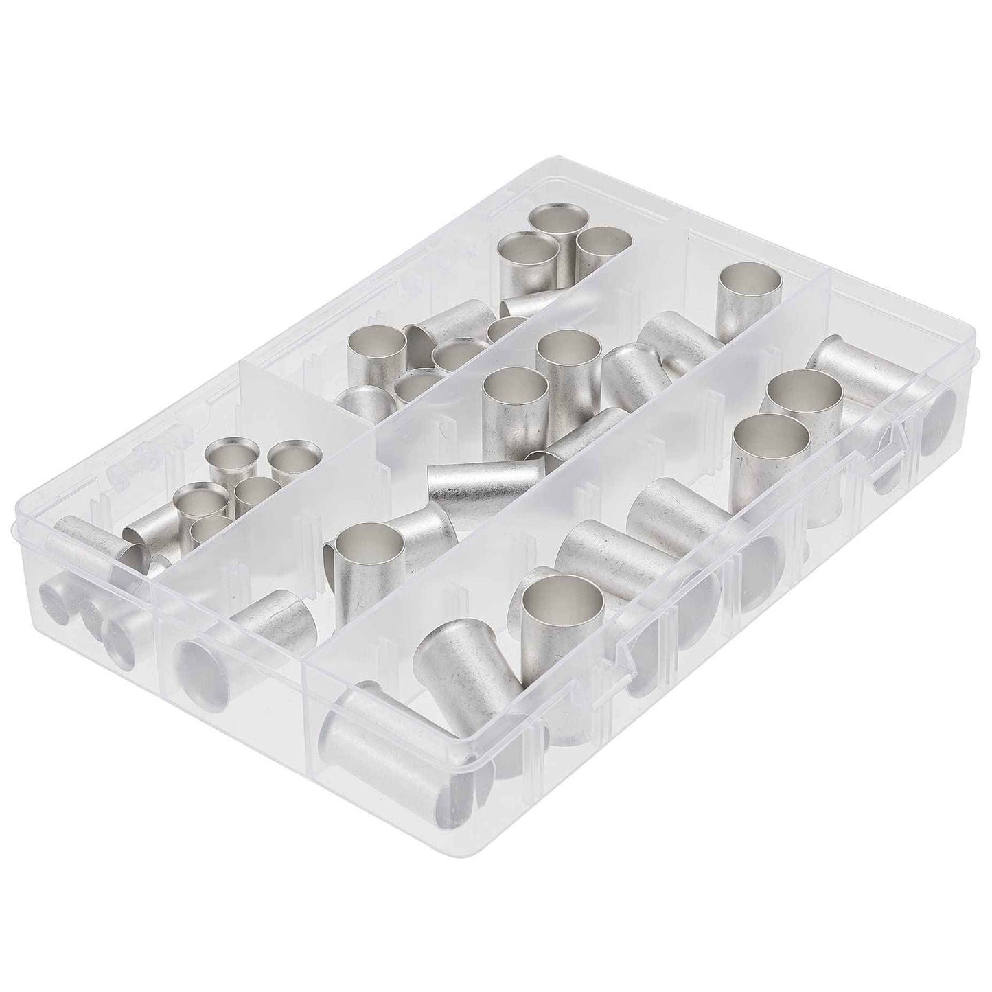 ROCKDIG 40PCS 4/0 3/0 2/0 1/0 Gauge Tinned Copper Wire Ferrules for Electrical Cable Ends Crimp Terminals Assortment Kit