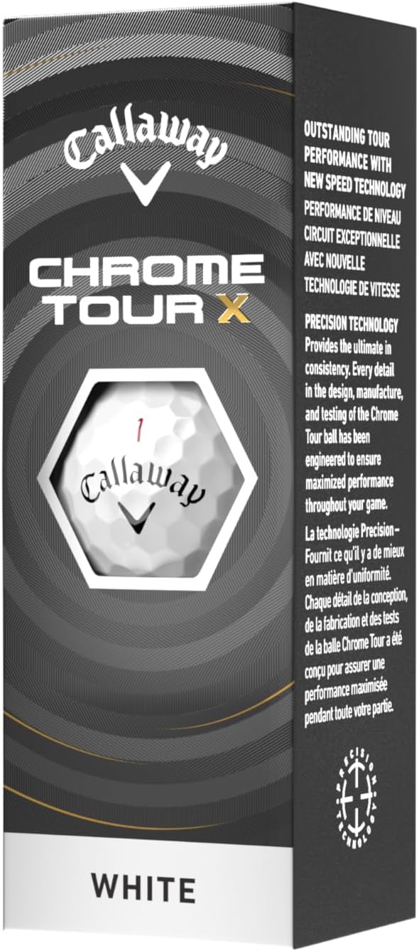 Callaway Golf Chrome Tour X 2026 Golf Balls - Premium Performance | Enhanced Distance & Control