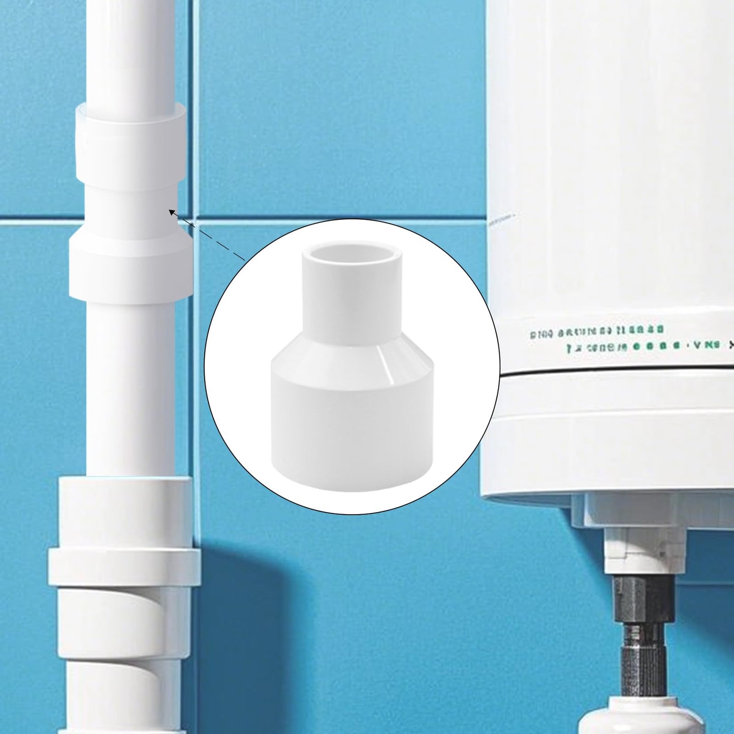 LESSO PVC Pipe Fitting - Reducing Coupling (SOC × SOC), 3/4 to 1/2 Inch Fitting, High-Flow SCH40 Pipe Fitting for Plumbing, Irrigation, Pool, Spa, DIY Projects and NSF Certified (Pack of 10)