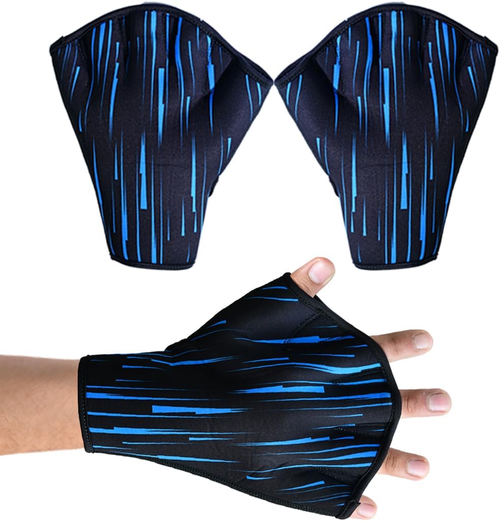 Skiennix Swimming Gloves - Neoprene Webbed Aquatic Training Gloves for Fitness & Water Aerobics