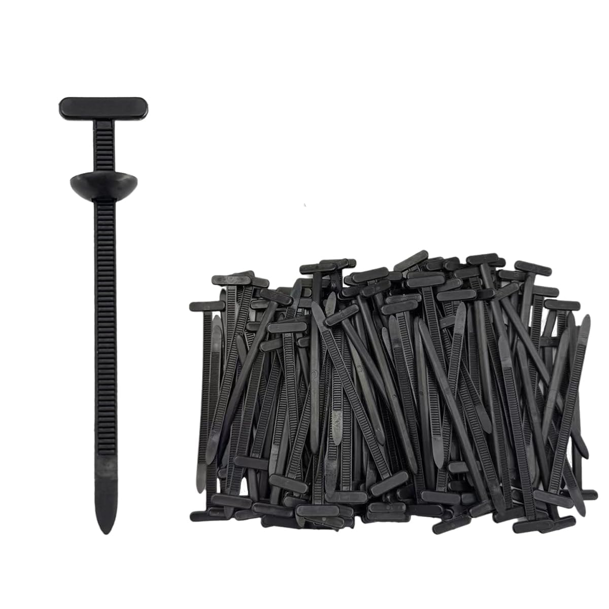 PAUTRIC 150Pcs Nylon Universal Cable Tie Buckle for Car, Automotive Zipper Clips, Plastic Rivet Grip Zip Ties, Snap-Fit Bumper Retainer Fender Liner Door Panel Fastener