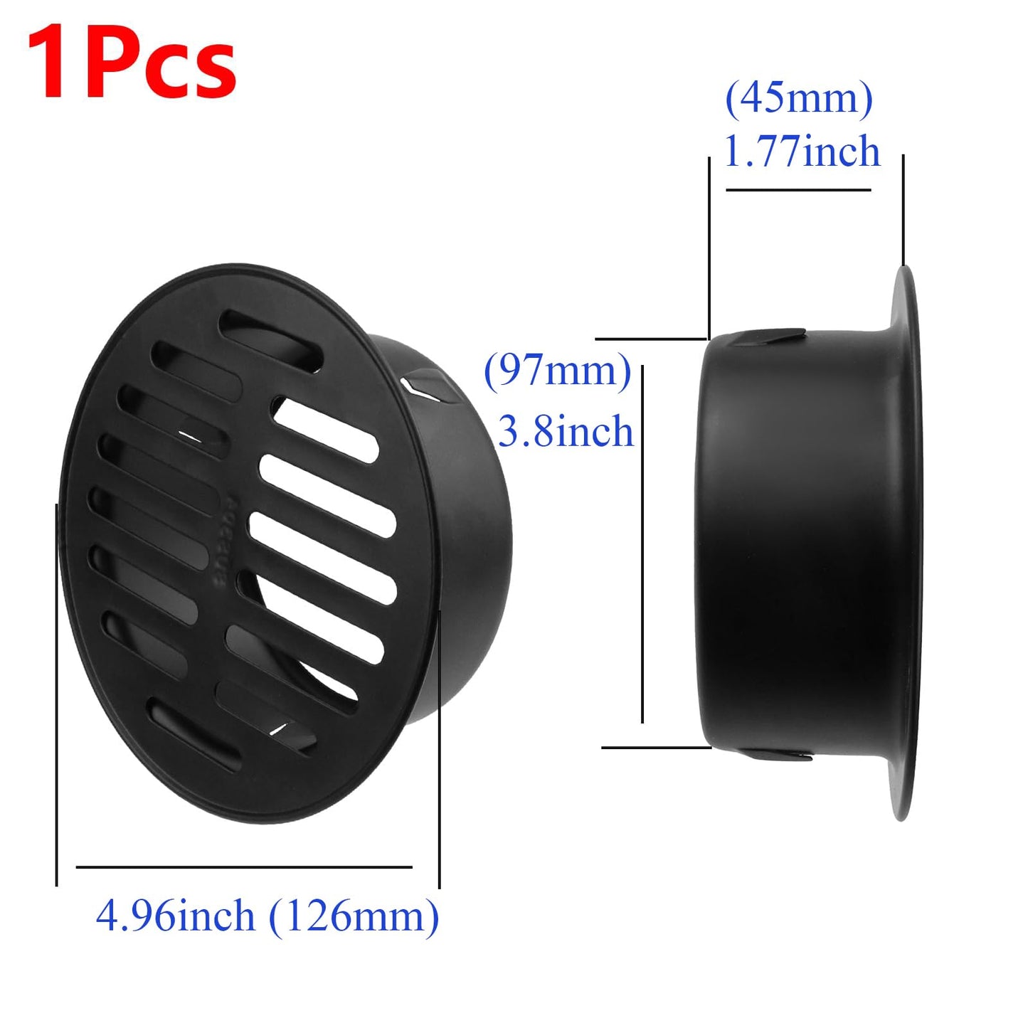 Antrader 1pcs Round Floor Drain Cover,4 Inch Stainless Steel Floor Drain,Sewer Drain Cover for Outdoor Yard Pipe Roof Balcony