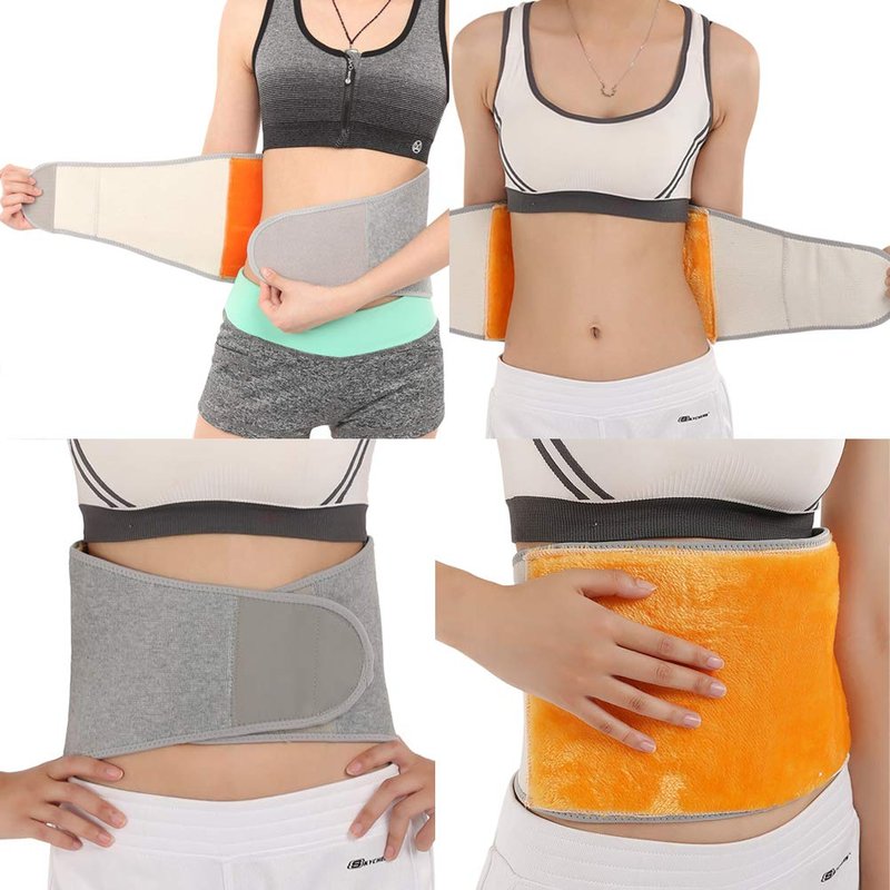 VORCOOL Men Women Winter Thicken Thermal Plush Waist Warmer Lumbar Support Belt Cozy Warm Abdominal Protector Stomach Body Wrap Band Back Brace Kidney Binder Size XL