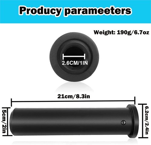 Eaakkoom Olympic Adapter Sleeve 8 inch(2PCS),Converts 1 inch Standard Weight Plate Posts to 2 inch Olympic Weight Plate Posts,Heavy Duty Nylon and Removable end Cap