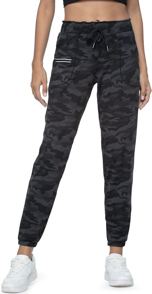 Haowind Women's Joggers - Comfy Elastic Waist Workout Pants with Pockets | Perfect for Yoga & Running