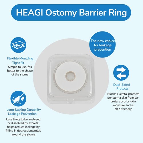 10PCS Ostomy Barrier Rings, Ostomy Supplies, 4mm Thickness Moldable Ostomy Rings Medical Grade Hydrocolloid Adhesive Barrier Rings Better Seal for Ostomy Bags (Box of 10)