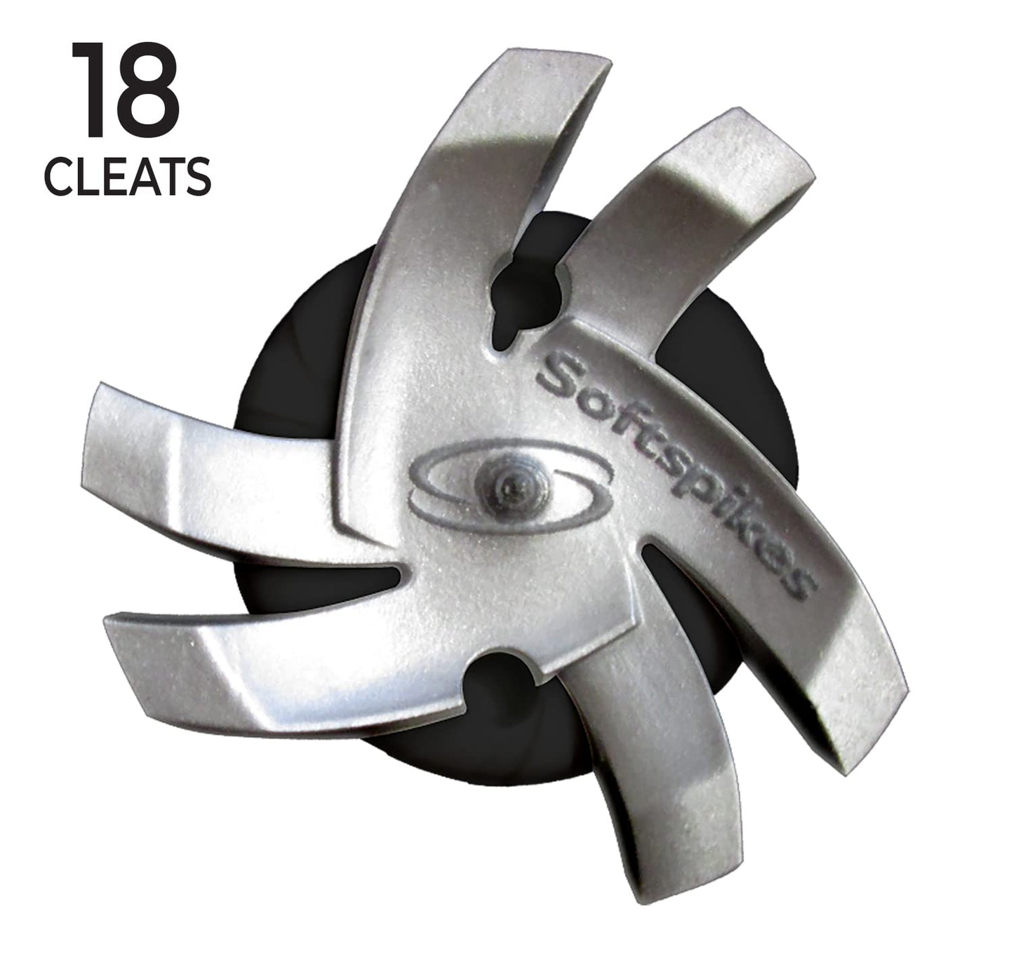 Softspikes Silver Tornado Golf Spikes - Fast Twist 3.0 - Silver/Black - 18 Count