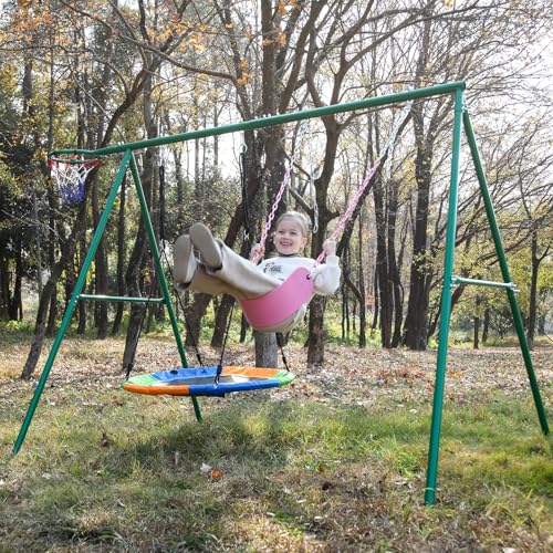 Pink Swing Seat - Heavy Duty Chain - Playground Swing Set Accessory