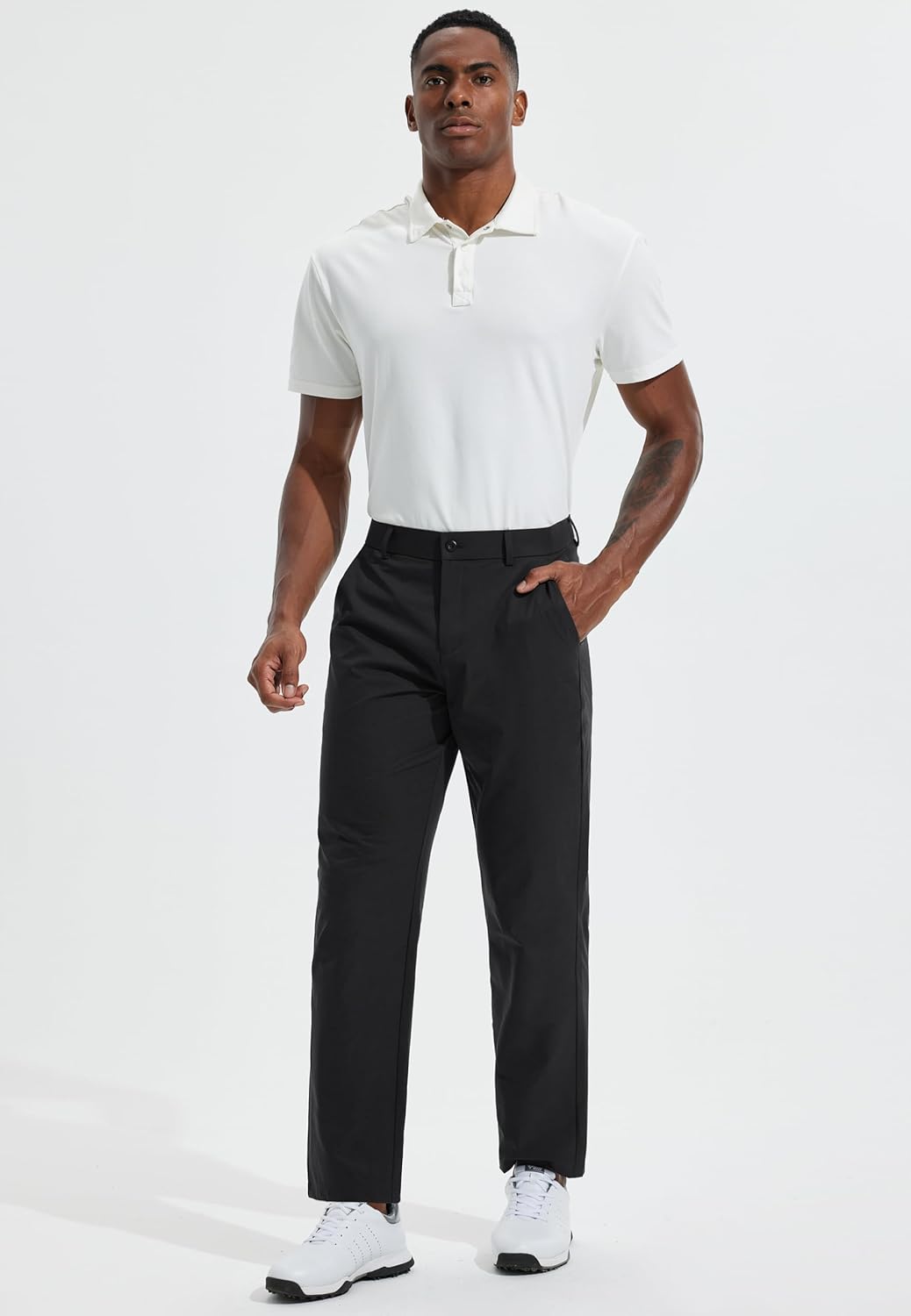 Men's Golf Pants 30"/32"/34" Lightweight Stretch Work Dress Office Travel Slacks Business Casual Trousers