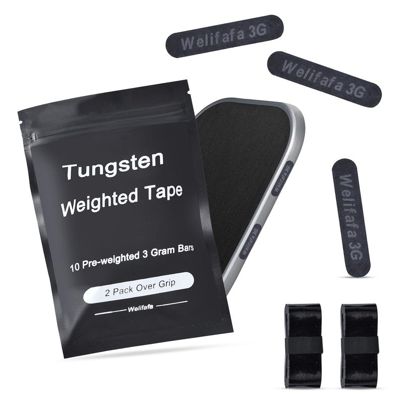 Welifafa Tungsten Tape for Pickleball Paddles 10PCS 3 Gram Pickleball Weights for Paddles Adhesive Pickleball Weighted Tape Non-Toxic Pickleball Paddle Weight Strips for Men Women Adults Beginners