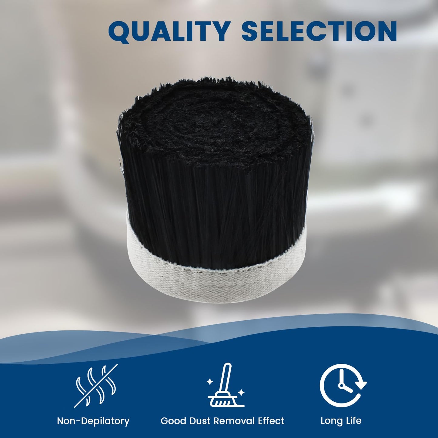 SATUY CNC Vacuum Brush, 1m x 70mm Nylon Dust Shoe Brush, Vacuum Cleaner Engraving Machine Dust Cover for CNC Router, Spindle Motor Milling Machine (Black)